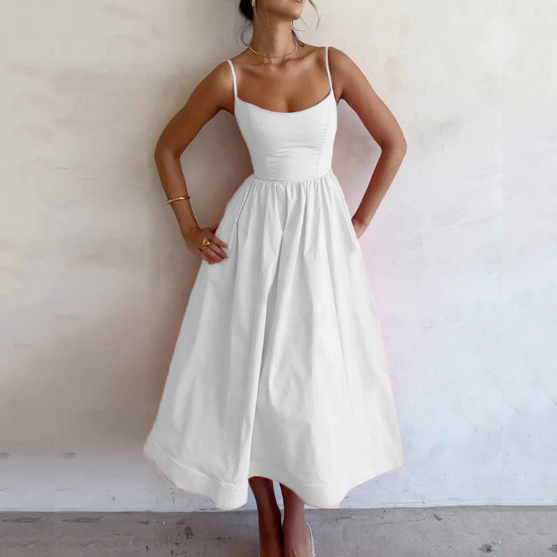 🌸 Women’s Strappy Midi Sundress - Elegant Summer Dress - Available in Various Colours