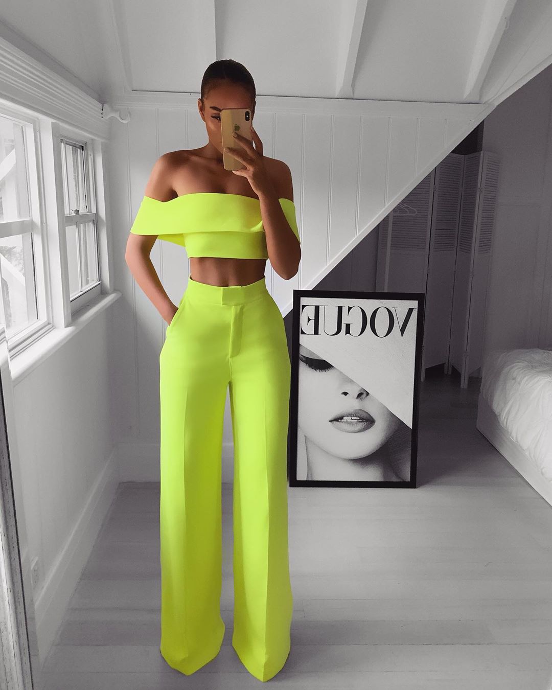 ✨ Sleek & Chic Off-Shoulder Two-Piece Set – Modern Elegance in Various Colours 🤍👠