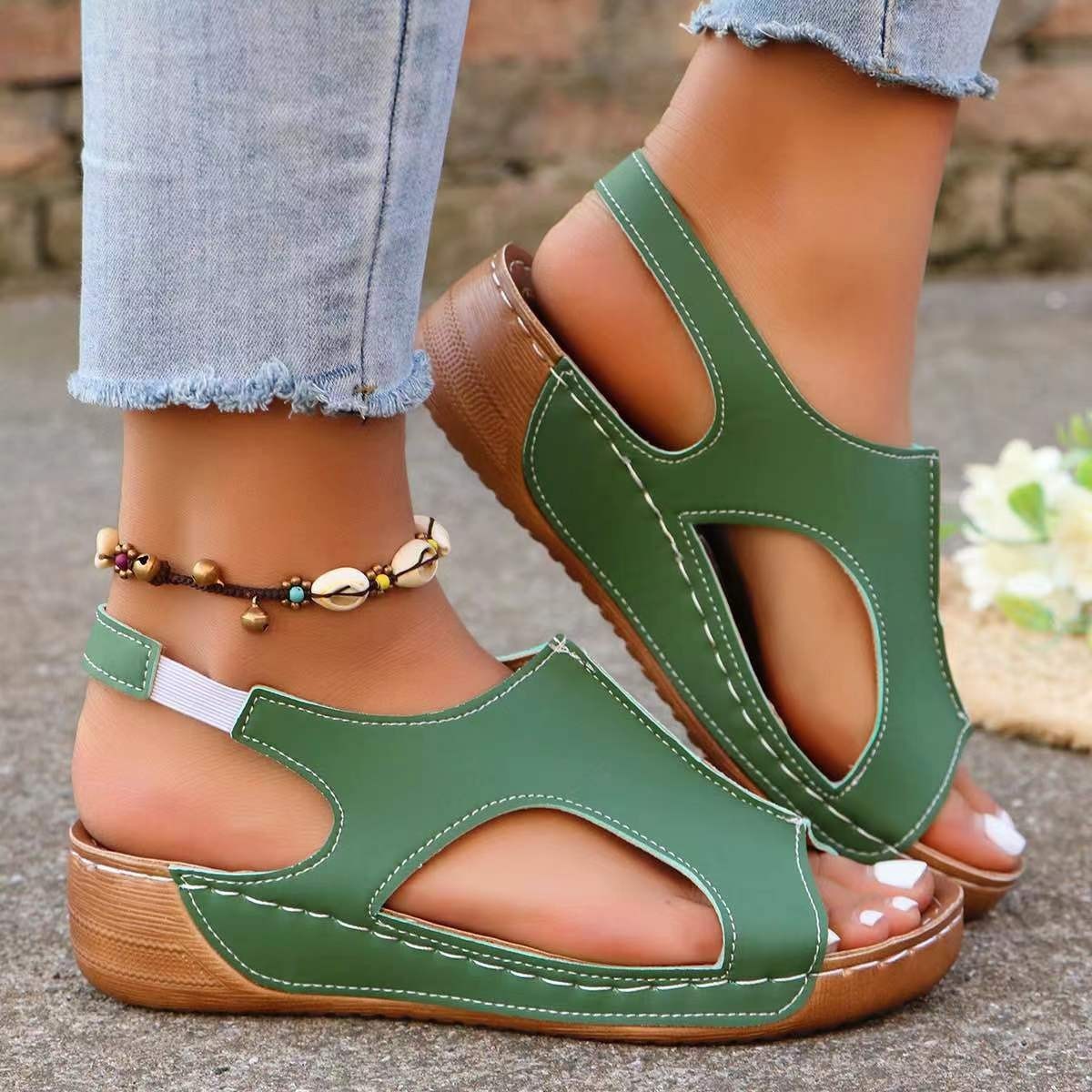 👡 Comfy Open-Toe Slingback Sandals – Available in Various Colours
