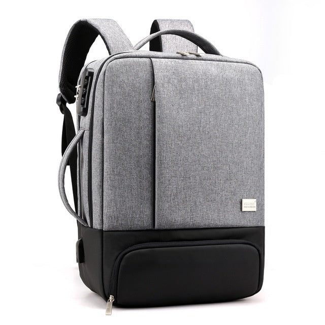 🎒 UrbanTech Multi-Compartment Laptop Backpack – Grey, Black & Blue Options