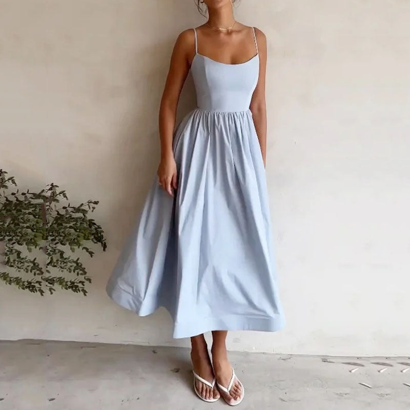 🌸 Women’s Strappy Midi Sundress - Elegant Summer Dress - Available in Various Colours