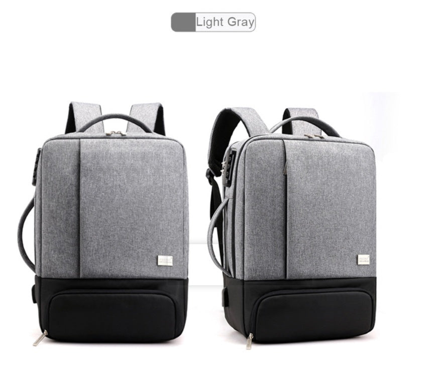 🎒 UrbanTech Multi-Compartment Laptop Backpack – Grey, Black & Blue Options