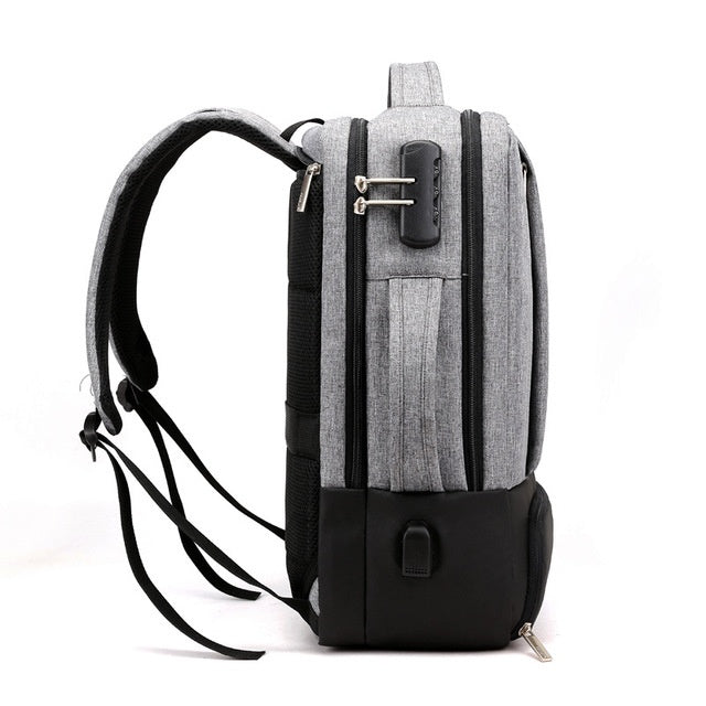 🎒 UrbanTech Multi-Compartment Laptop Backpack – Grey, Black & Blue Options