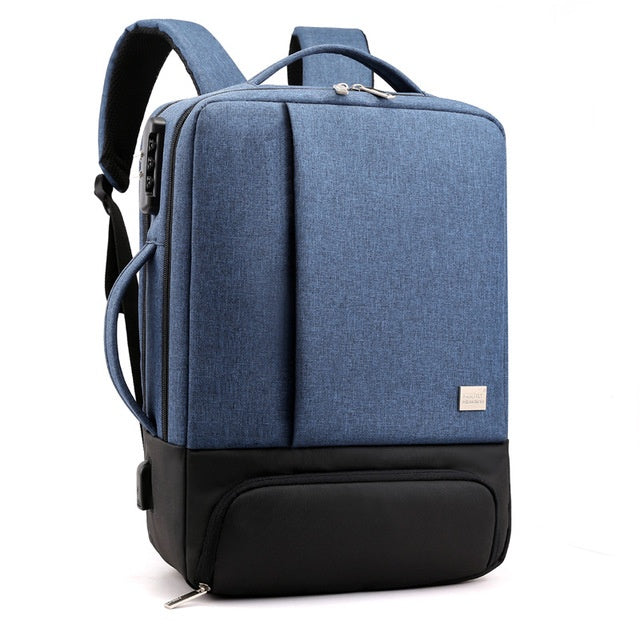 🎒 UrbanTech Multi-Compartment Laptop Backpack – Grey, Black & Blue Options