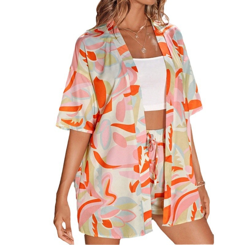 🌴 Tropical Print 2-Piece Lounge Set – Relaxed Vibes in One Bold Look