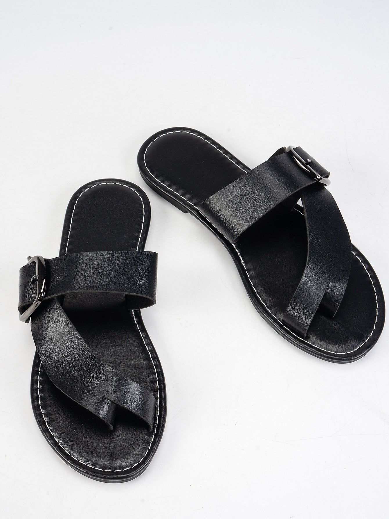 🖤 Buckle Detail Toe Loop Sandals – Everyday Comfort in Various Colours