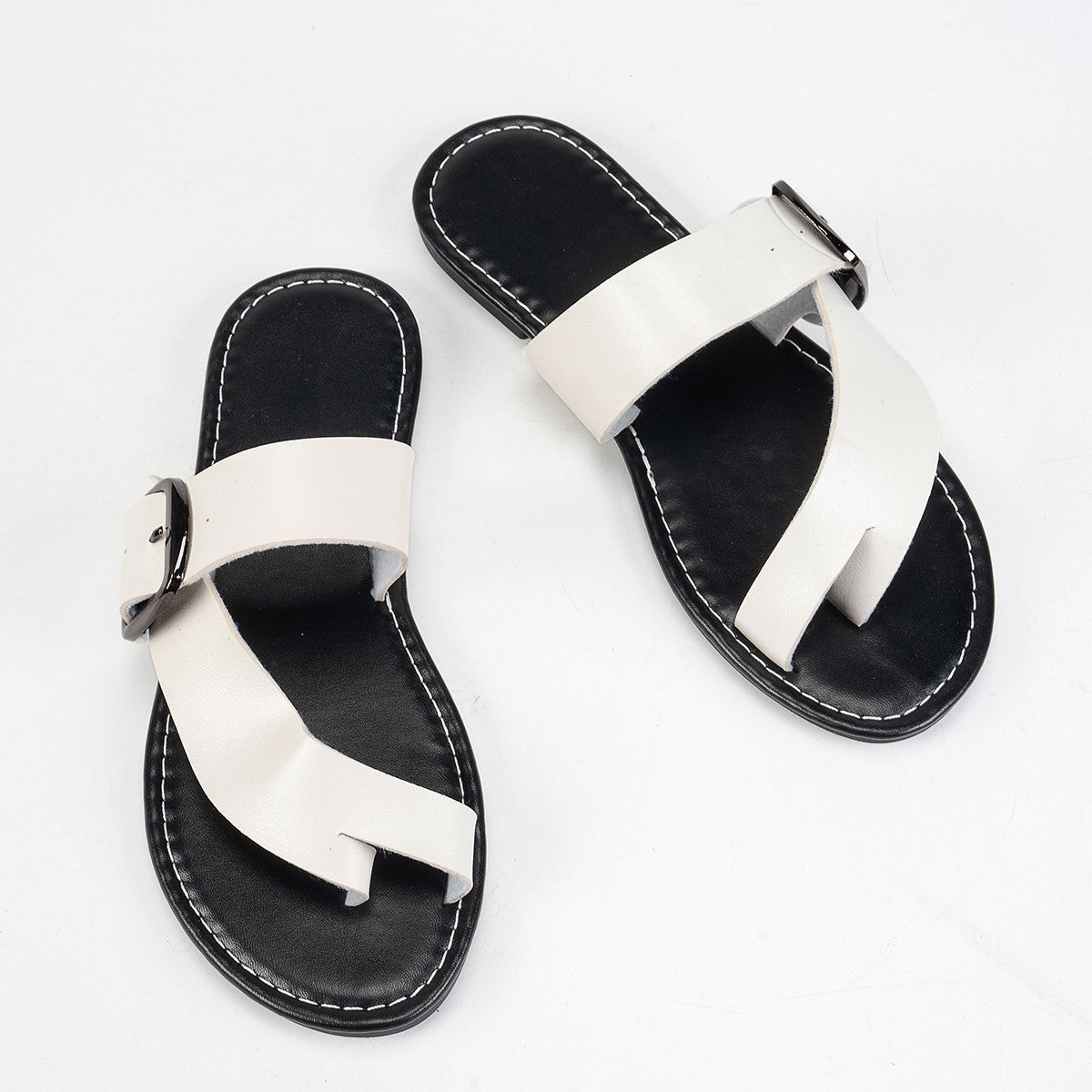 🖤 Buckle Detail Toe Loop Sandals – Everyday Comfort in Various Colours