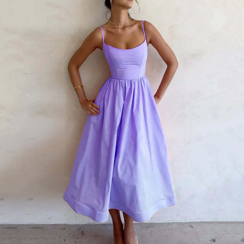🌸 Women’s Strappy Midi Sundress - Elegant Summer Dress - Available in Various Colours