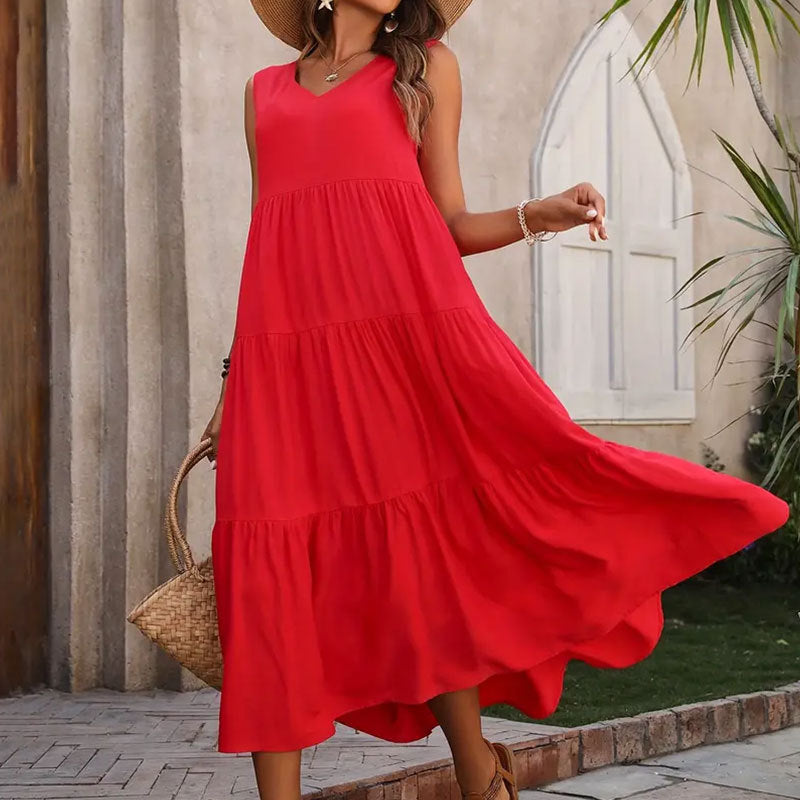 🖤 Title: “The Everyday Tiered Maxi Dress – Effortlessly Elegant in Every Colour” 🌞👗