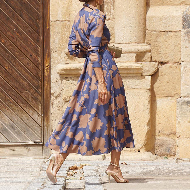 🌿 Luxe Bloom Button-Down Maxi Dress – Sophisticated Style with Timeless Florals 🌸👠
