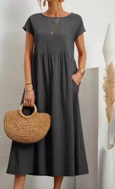 🌿 Everyday Comfort Smocked Tiered Midi Dress – Soft, Flowy & Feminine in Various Colours ☀️👗