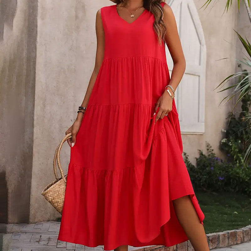 🖤 Title: “The Everyday Tiered Maxi Dress – Effortlessly Elegant in Every Colour” 🌞👗