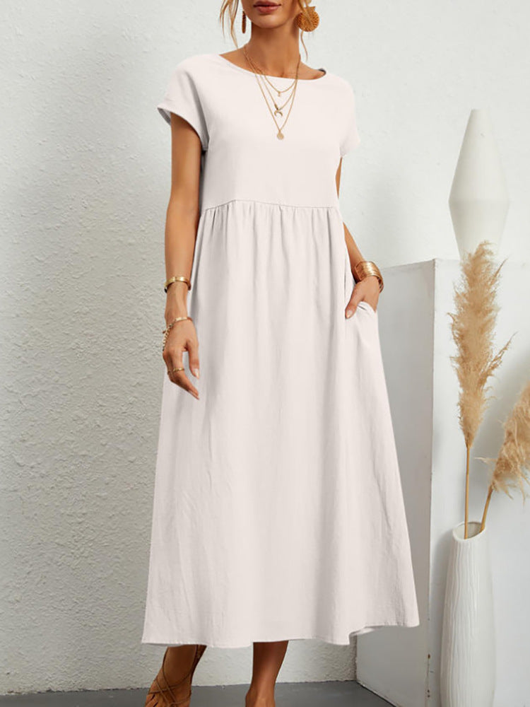 🌿 Everyday Comfort Smocked Tiered Midi Dress – Soft, Flowy & Feminine in Various Colours ☀️👗