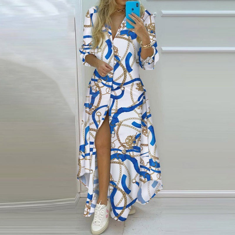 👗 Title: Statement Print Shirt Maxi Dresses – Bold & Beautiful in Various Designs 👗