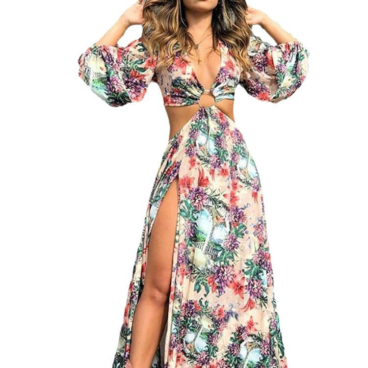🌺 Island Muse Cut-Out Maxi Dress – Bold, Beautiful & Made for the Tropics 🌴💃
