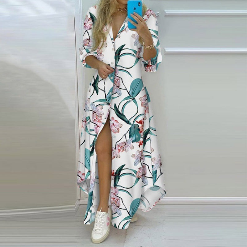 👗 Title: Statement Print Shirt Maxi Dresses – Bold & Beautiful in Various Designs 👗