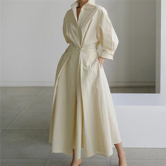 🕊️ Effortless Elegance Cream Shirt Dress – Various Colours Available