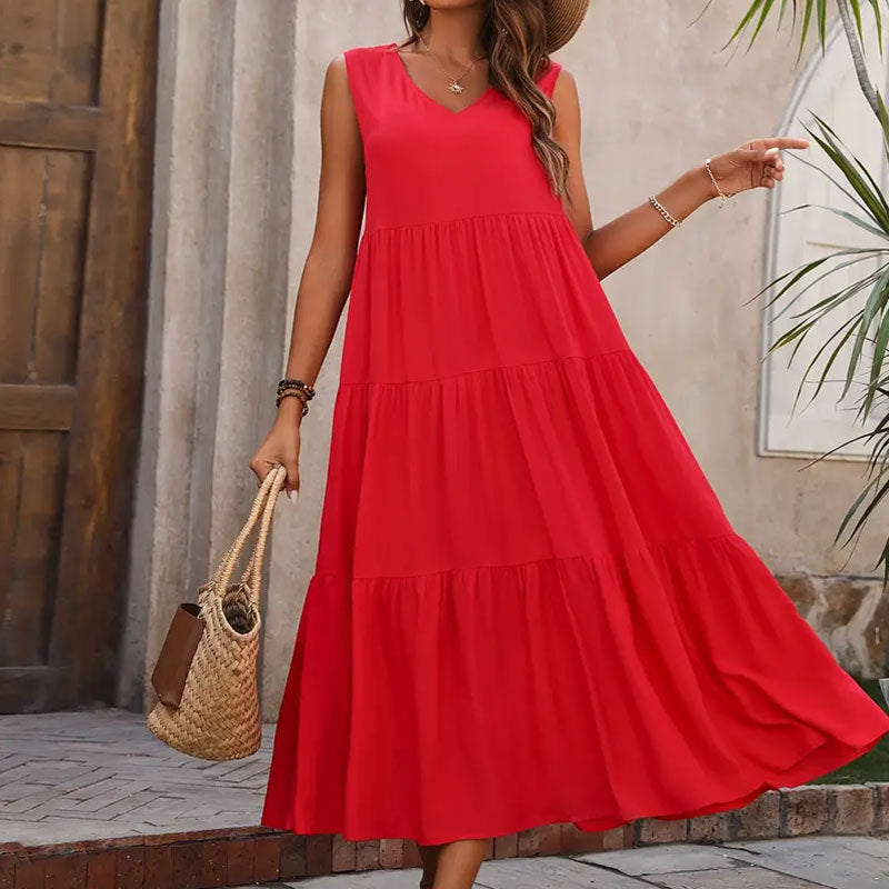 🖤 Title: “The Everyday Tiered Maxi Dress – Effortlessly Elegant in Every Colour” 🌞👗