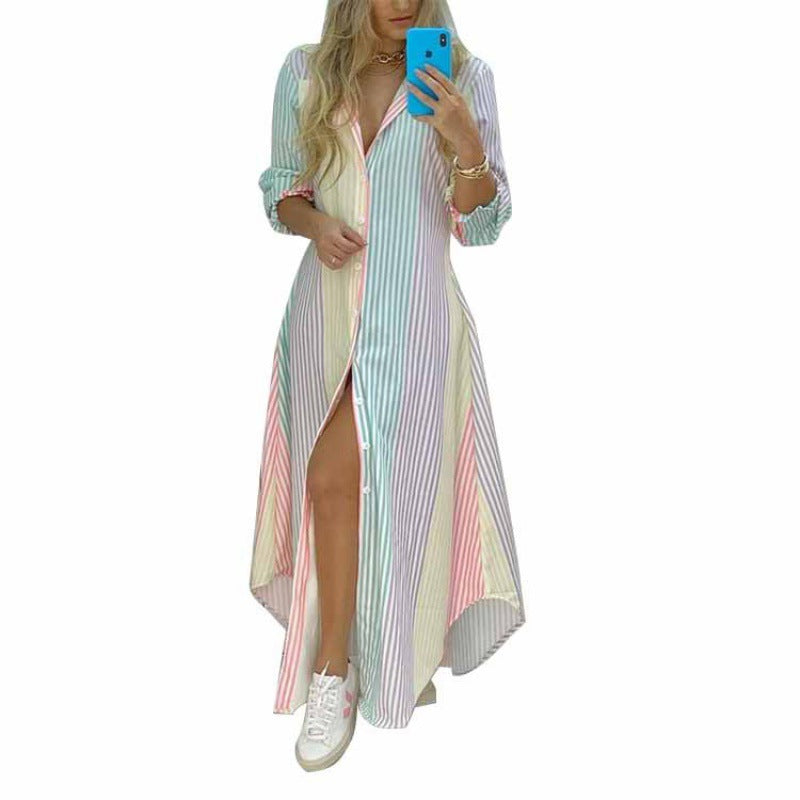 👗 Title: Statement Print Shirt Maxi Dresses – Bold & Beautiful in Various Designs 👗
