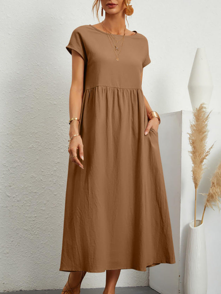 🌿 Everyday Comfort Smocked Tiered Midi Dress – Soft, Flowy & Feminine in Various Colours ☀️👗