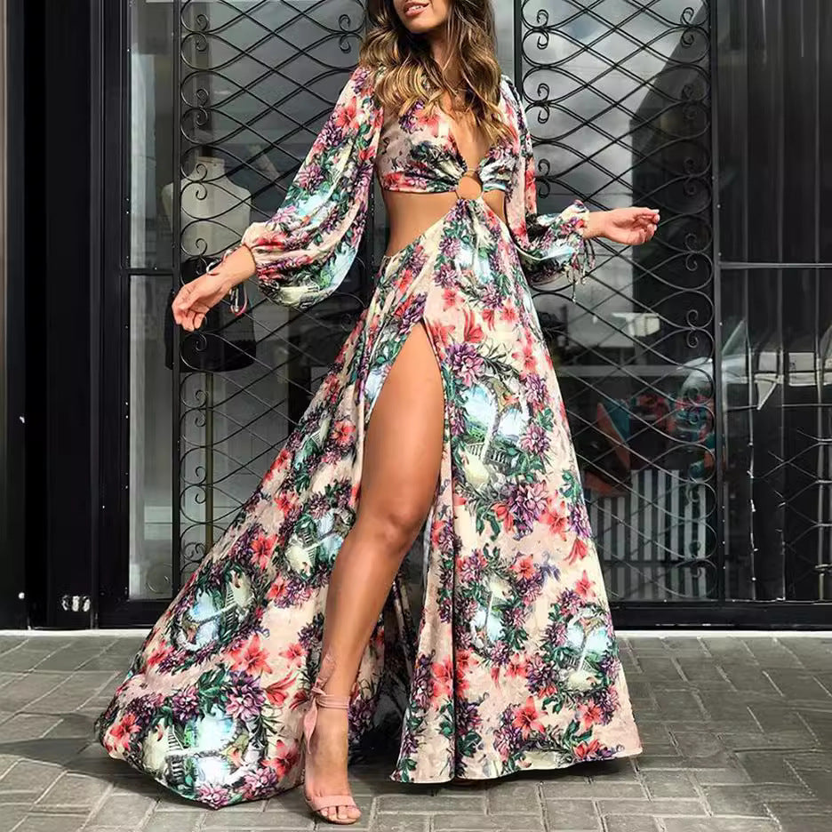 🌺 Island Muse Cut-Out Maxi Dress – Bold, Beautiful & Made for the Tropics 🌴💃