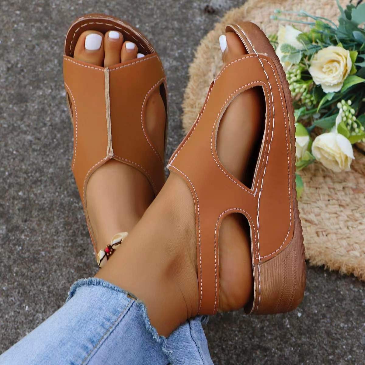 👡 Comfy Open-Toe Slingback Sandals – Available in Various Colours