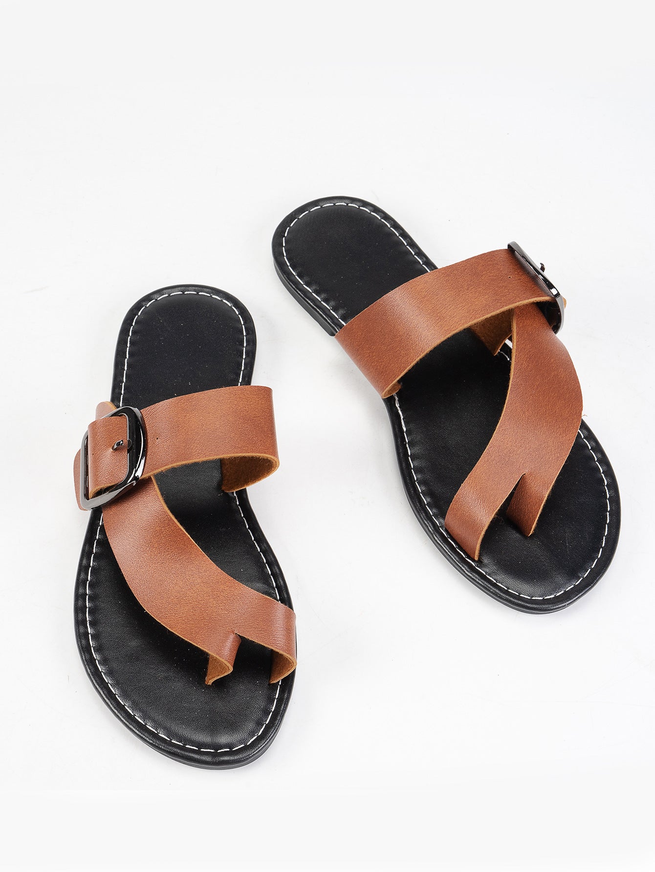 🖤 Buckle Detail Toe Loop Sandals – Everyday Comfort in Various Colours