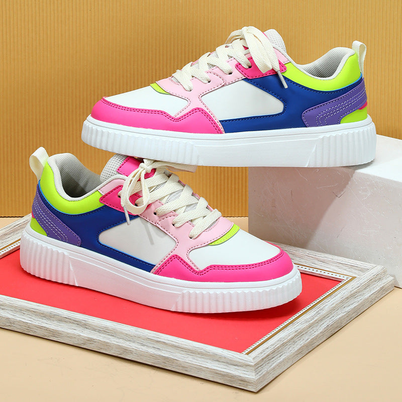 Vibrant Colour Block Platform Sneakers for Women – Bold Street Style Trainers in Various Colours  And here’s the updated description with that title in mind: