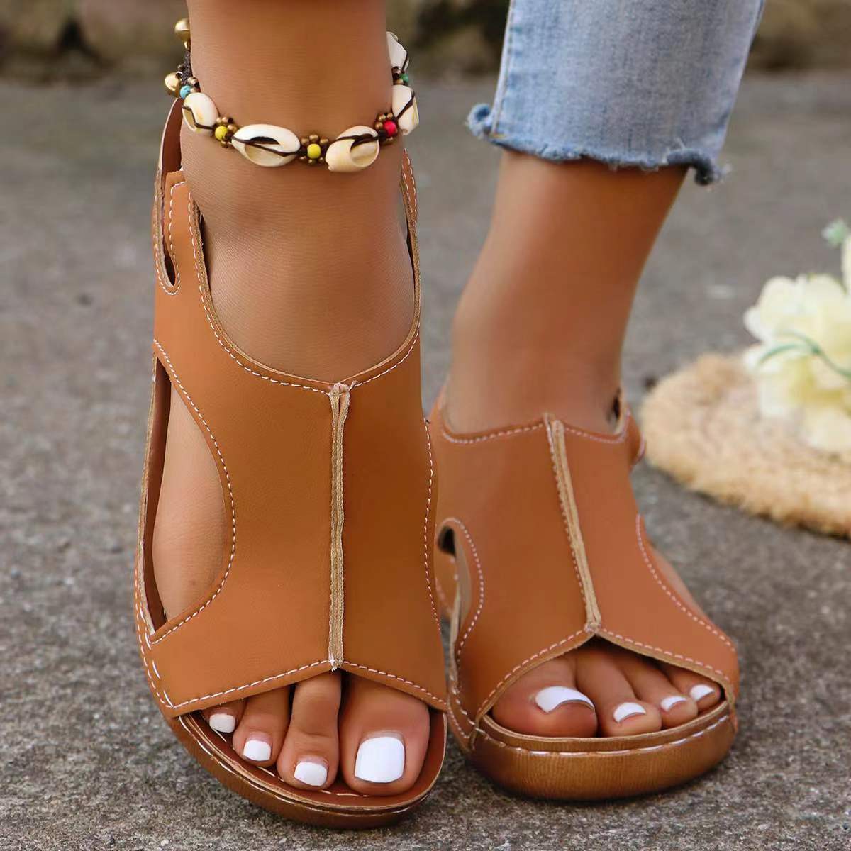👡 Comfy Open-Toe Slingback Sandals – Available in Various Colours